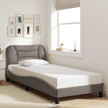 ARDEBO.de - Bettgestell ohne Matratze "Hvar" Taupe 80x200 cm Stoff