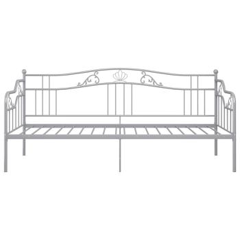 Schlafsofa Bettgestell Grau Metall 90x200 cm