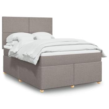 ARDEBO.de - Boxspringbett mit Matratze Taupe 160x200 cm Stoff