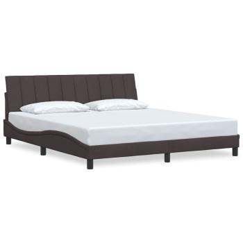 Bettgestell ohne Matratze "Hanko" Dunkelbraun 180x200 cm Stoff