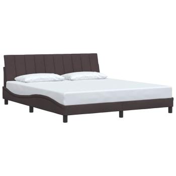 Bettgestell ohne Matratze "Hanko" Dunkelbraun 180x200 cm Stoff