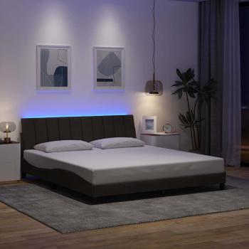 Bettgestell ohne Matratze "Hanko" Dunkelbraun 180x200 cm Stoff