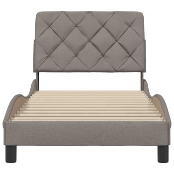Bettgestell ohne Matratze Taupe 90x200 cm Stoff