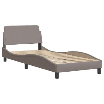Bettgestell ohne Matratze Taupe 90x200 cm Stoff
