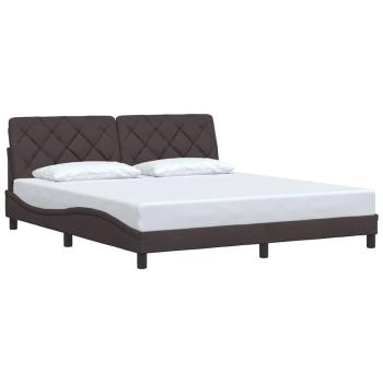 Bettgestell ohne Matratze Dunkelbraun 180x200 cm Stoff
