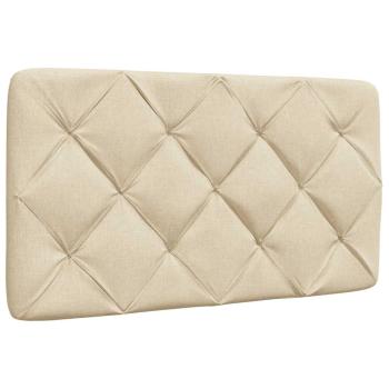 Bett mit Matratze Creme 90x200 cm Stoff