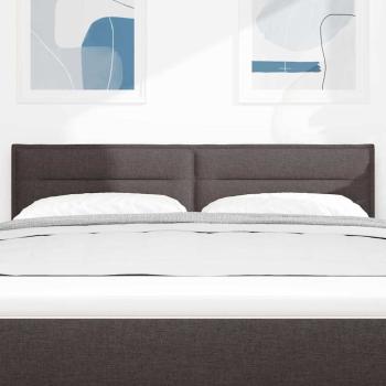 LED Kopfteil mit LED-Lichtleisten Dunkelbraun 160 cm Stoff