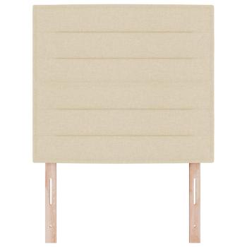 LED Kopfteil mit LED-Lichtleisten Creme 80 cm Stoff