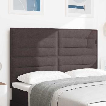 ARDEBO.de - LED Kopfteil Dunkelbraun Stoff