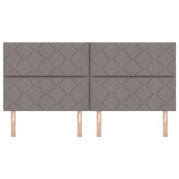 LED Kopfteil Taupe Stoff