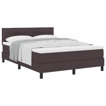Boxspringbett mit Kopfteil Dunkelbraun 140 x 200 cm Stoff
