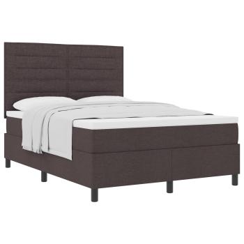 Boxspringbett mit Matratze Dunkelbraun 160 x 200 cm Stoff