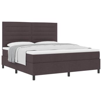 Boxspringbett mit Matratze Dunkelbraun 180 x 200 cm Stoff