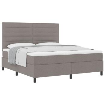 Boxspringbett mit Kopfteil Taupe 180 x 200 cm Stoff