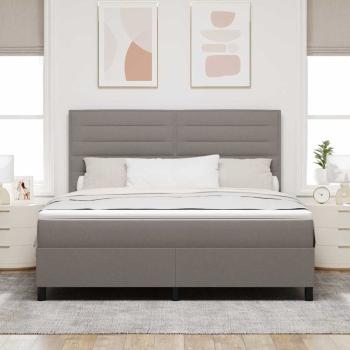 Boxspringbett mit Kopfteil Taupe 180 x 200 cm Stoff