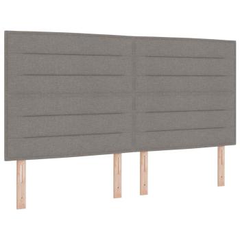 Boxspringbett mit Kopfteil Taupe 180 x 200 cm Stoff