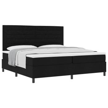 Boxspringbett mit Matratze Schwarz 200 x 200 cm Stoff