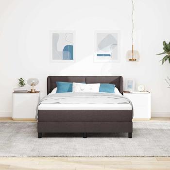 Boxspringbett mit Kopfteil Dunkelbraun 160 x 200 cm Stoff