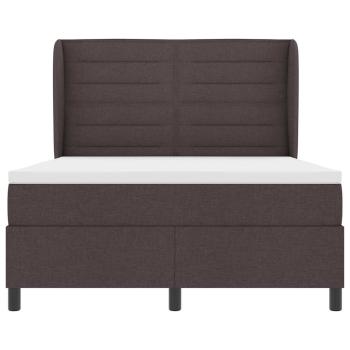 Boxspringbett mit Matratze Dunkelbraun 140 x 190 cm Stoff