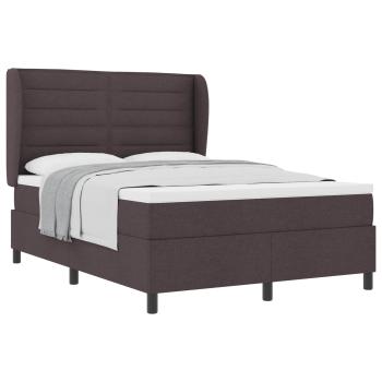 Boxspringbett mit Matratze Dunkelbraun 140 x 200 cm Stoff