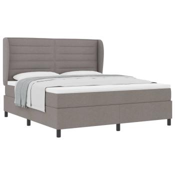 Boxspringbett mit Kopfteil Taupe 180 x 200 cm Stoff