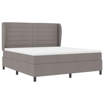 Boxspringbett mit Kopfteil Taupe 180 x 200 cm Stoff