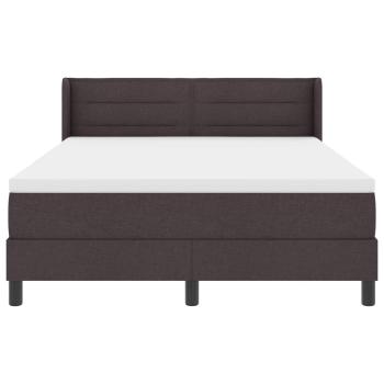 Boxspringbett mit Kopfteil Dunkelbraun 200 x 160 cm Stoff