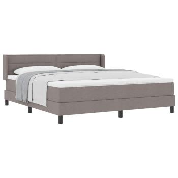 Boxspringbett mit Kopfteil Taupe 200 x 180 cm Stoff