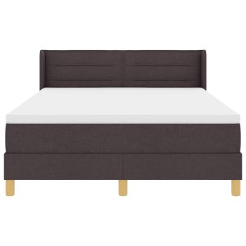 Boxspringbett mit Matratze Dunkelbraun 200 x 160 cm Stoff