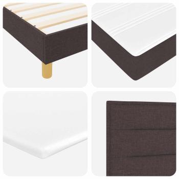 Boxspringbett mit Matratze Dunkelbraun 200 x 160 cm Stoff