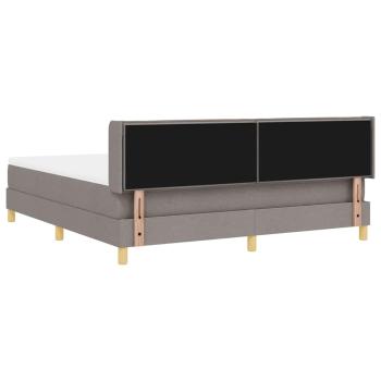 Boxspringbett mit Kopfteil Taupe 200 x 180 cm Stoff
