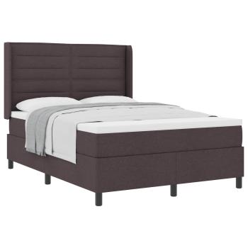 Boxspringbett mit Kissen Dunkelbraun 190 x 140 cm Stoff