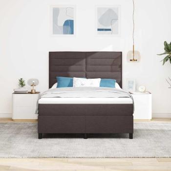 Boxspringbett mit Matratze Dunkelbraun 140 x 200 cm Stoff