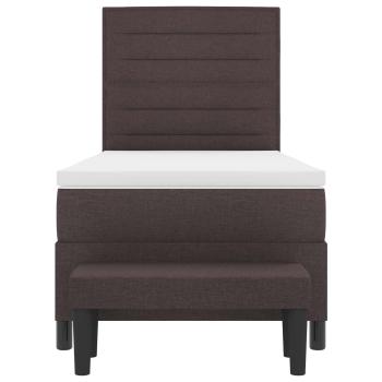 Boxspringbett mit Kopfteil Dunkelbraun 80 x 200 cm Stoff