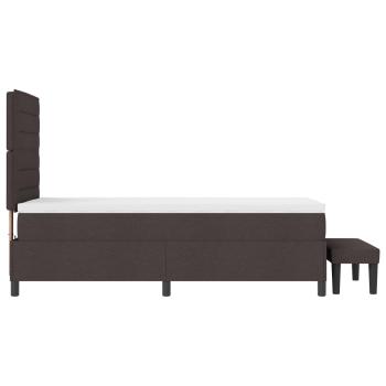 Boxspringbett mit Kopfteil Dunkelbraun 80 x 200 cm Stoff