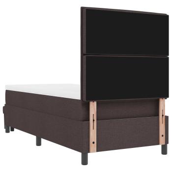 Boxspringbett mit Kopfteil Dunkelbraun 80 x 200 cm Stoff