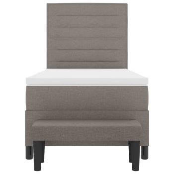 Boxspringbett mit Kopfteil Taupe 80 x 200 cm Stoff