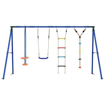 Outdoor Schaukelset Mehrfarbig Stahl und PE
