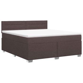 Boxspringbett mit Matratze Dunkelbraun 180 x 200 cm Stoff