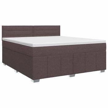 Boxspringbett mit Matratze Dunkelbraun 140 x 200 cm Stoff