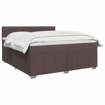 Boxspringbett mit Matratze Dunkelbraun 140 x 200 cm Stoff