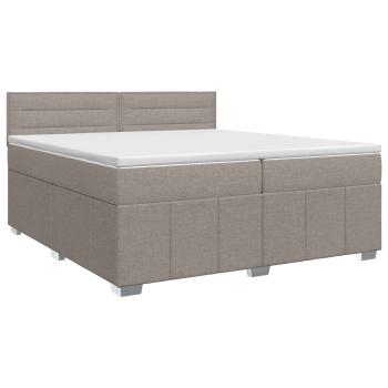 Boxspringbett mit Matratze Taupe 200 x 200 cm Stoff