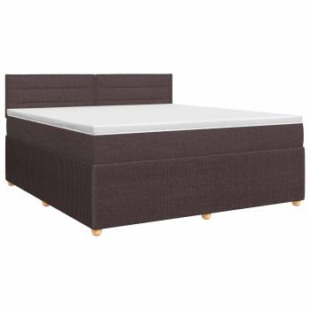 Boxspringbett mit Matratze Dunkelbraun 180 x 200 cm Stoff