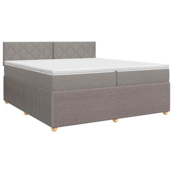 Boxspringbett mit Matratze Taupe 200 x 200 cm Stoff
