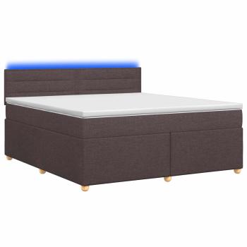 Boxspringbett mit Matratze Dunkelbraun 140 x 200 cm Stoff
