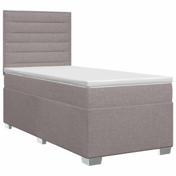 Boxspringbett mit Matratze mit Kopfteil Taupe 80 x 200 cm Stoff