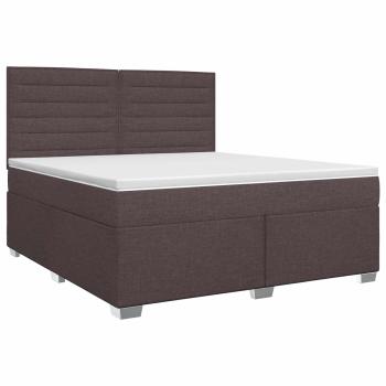 Boxspringbett mit Matratze Dunkelbraun 140 x 200 cm Stoff