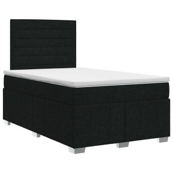 Boxspringbett mit Matratze Schwarz 120 x 190 cm Stoff