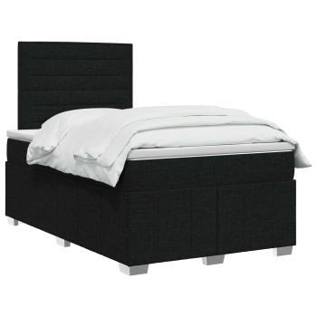 Boxspringbett mit Matratze Schwarz 120 x 190 cm Stoff
