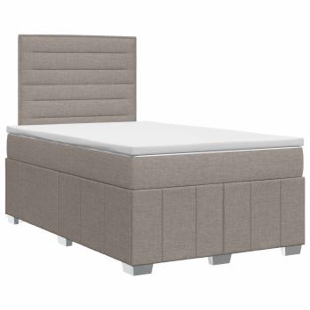 Boxspringbett mit Matratze Taupe 120 x 190 cm Stoff
